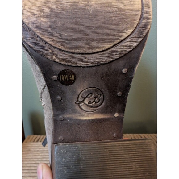 Lucky Brand Womens Tan Suede Elenor Ankle Boots Sz 10 Boho Festival Western - Picture 6 of 9